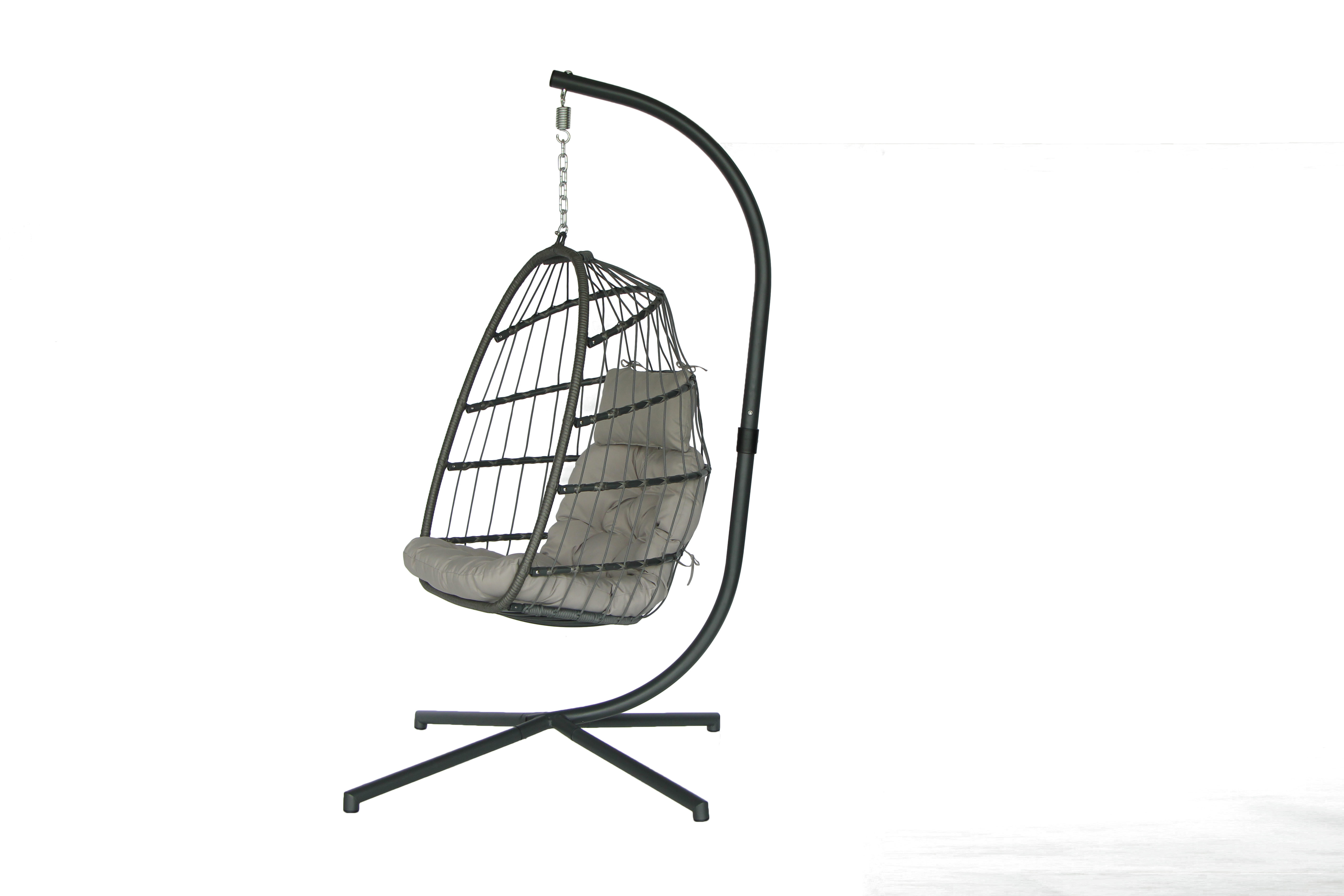 Foldable Personal Rope+PE Wicker Aluminum Swing Chair